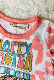 XCH0021-1H HAPPY EASTER bus print top bell bottom 2pc girls sets