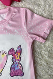 PEACE,LOVE,EASTER Pink short sleeve girls t-shirt DLH1215-21