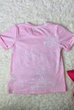 PEACE,LOVE,EASTER Pink short sleeve girls t-shirt DLH1215-21