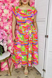 Women's dress suppliers Multi color off shoulder lady's maxi dress GJQ16037