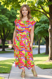 Women's dress suppliers Multi color off shoulder lady's maxi dress GJQ16037