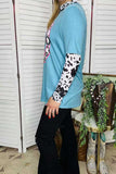 Women T-shirt wholesaler Rodeo cowgirl printed turquoise & short sleeve DLH12320 BS9