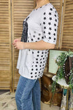 Ladies t-shirt wholesale Eagle & Stars printed short sleeve women top DLH14782 IS18