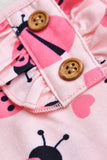 Girls summer sets wholesale Ladybug top & denim shorts 2pcs children clothes XCH04031