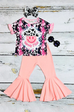 Western HOWDY Y'ALL Pink smiley face wcowgirl hat girls set XCH0777-20H