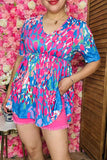 Women t-shirt wholesale Multi color leopard printed short sleeve top GJQ16253