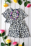 Girls boutique clothing suppliers leopard printed top & shorts 2pcs sets XCH04030