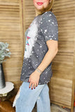 Howdy rowdy cactus & jewel printed short sleeve top DLH12190 IS16