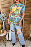 Plus t-shirt wholesale DESERT DARLIN cactus prints w/ short sleeves XCH12491 (GS2)