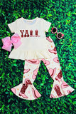 "YALL" western boots & hat girls 2pc girls set XCH0666-12H (A5S5)