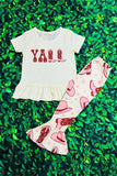 "YALL" western boots & hat girls 2pc girls set XCH0666-12H (A5S5)