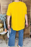 Western serape & sunflower printed yellow short sleeve t-shirt DLH9966 IS22