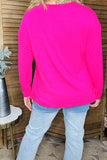 Halloween BOO & ghost hot pink long sleeve women sweat shirt BQ16016 DS9