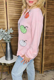 Western Halloween Sequin Pumpkin pink women's boutique top BQ16013 BS8