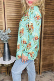 Western horse riding mint long sleeve women blouse GJQ16456 CS9