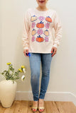 Western Halloween pumpkin & flower women's boutique blouse BQ16056 (BS9)