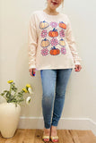 Western Halloween pumpkin & flower women's boutique blouse BQ16056 (BS9)