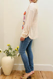 Western Halloween pumpkin & flower women's boutique blouse BQ16056 (BS9)