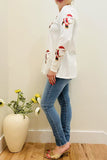 White long sleeve sequin santa claus Christmas skate women's sweatshirt XCH15991 BS1