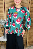 Christmas snowman printed lantern long sleeve women shirts XCH16510 DS2