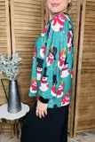 Christmas snowman printed lantern long sleeve women shirts XCH16510 DS2