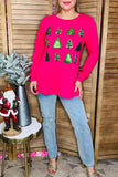 Green sequin christmas tree long sleeve women blouse BQ15813 (CS2)
