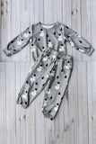 Christmas tree & snowman printed top & pant 2pc boy sweatshirts set DLH2890 A15S1