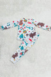 Christmas knitted fabric top & pant unisex 2pc pajamas sets DLH2837 A9S4
