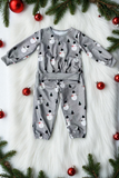 Christmas tree & snowman printed top & pant 2pc boy sweatshirts set DLH2890 A15S1