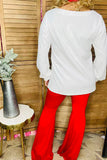 Solid white knitted fabric white long sleeve women top BQ15722 DS2