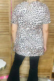 HOWDY BABE leopard & cactus printed short sleeve t-shirt XCH12575 IS22