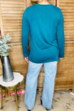 Solid Teal color long sleeve women t-shirt YMY15529 IS13