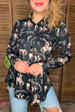 Western riding horse long sleeve women shirts w/buttons GJQ16446