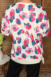 Multicolor leopard printed long sleeve women tops GJQ15599 (GS1)
