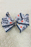 Merry christmas yall double layer rhinestone 7.5" hairbow (4PCS/$10.00)