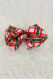 Checkered double layer rhinestone 7.5" hairbow (4PCS/$10.00)