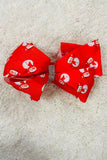 Red snowman double layer rhinestone 7.5" hairbow (4PCS/$10.00)
