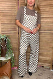 Checkered one piece casual women jumpsuit XCH16799