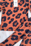 Mom and me Brown leopard knited 2pc girls clothing sets BQ2415 A10S6