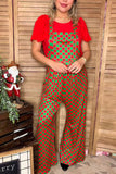 Red & Green checkered one piece casual women jumpsuit XCH16764