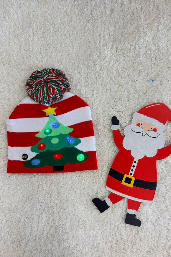 Christmas one size unisex toddler kids hat w/lights
