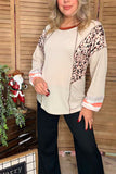 Leopard & Beige long sleeve women tops GJQ15315 (BS5)
