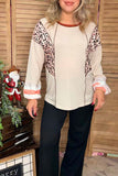 Leopard & Beige long sleeve women tops GJQ15315 (BS5)