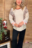 Leopard & Beige long sleeve women tops GJQ15315 (BS5)