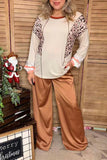 Leopard & Beige long sleeve women tops GJQ15315 (BS5)