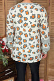 Plus size leopard long sleeve printed women top XCH11727 (BS4 AS11