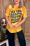 "BE THE REASON SOMEONE SMILES TODAY" yellow women t-shirt DLH13746 (ES10)