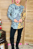 Leopard printed long sleeve women top YMY11741 (ES5) FS6