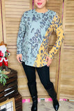 Leopard printed long sleeve women top YMY11741 (ES5) FS6