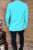 Christmas studs tree nutcracker mint long sleeve women shirt XCH16541